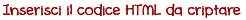 inserisci html code
