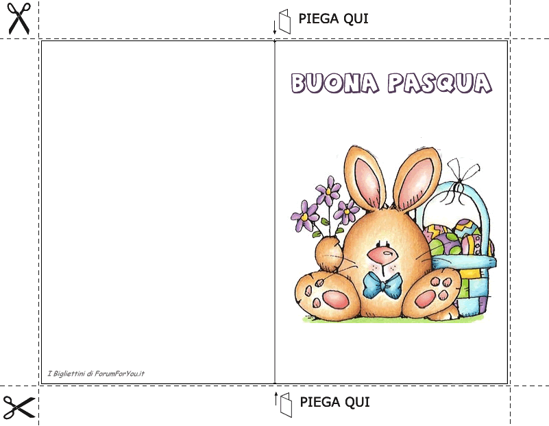 Biglietti Pasquali da scaricare e stampare gratis