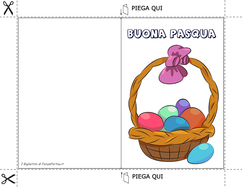 Biglietti Pasquali da scaricare e stampare gratis