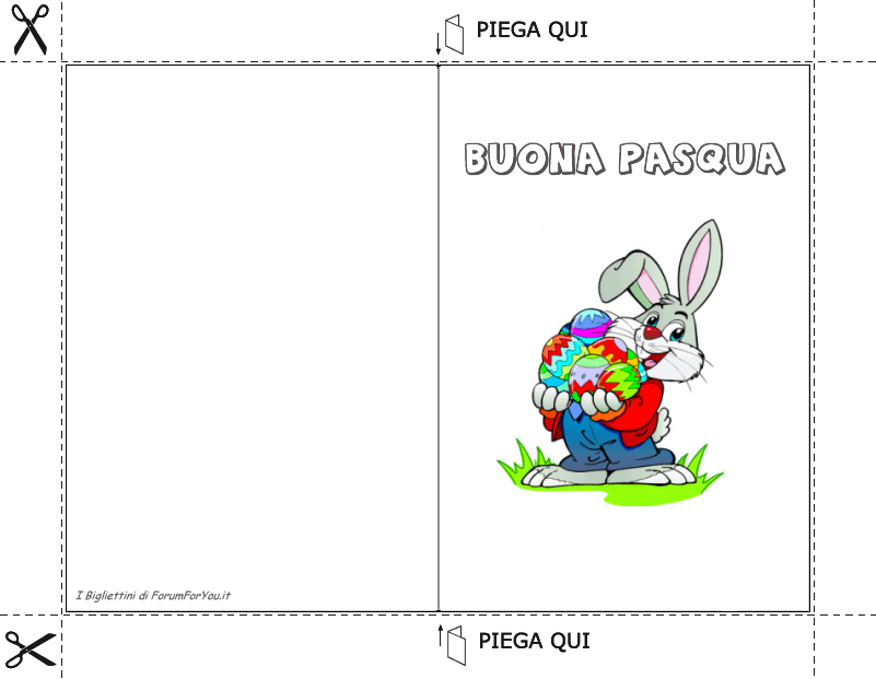 Biglietti Pasquali da scaricare e stampare gratis