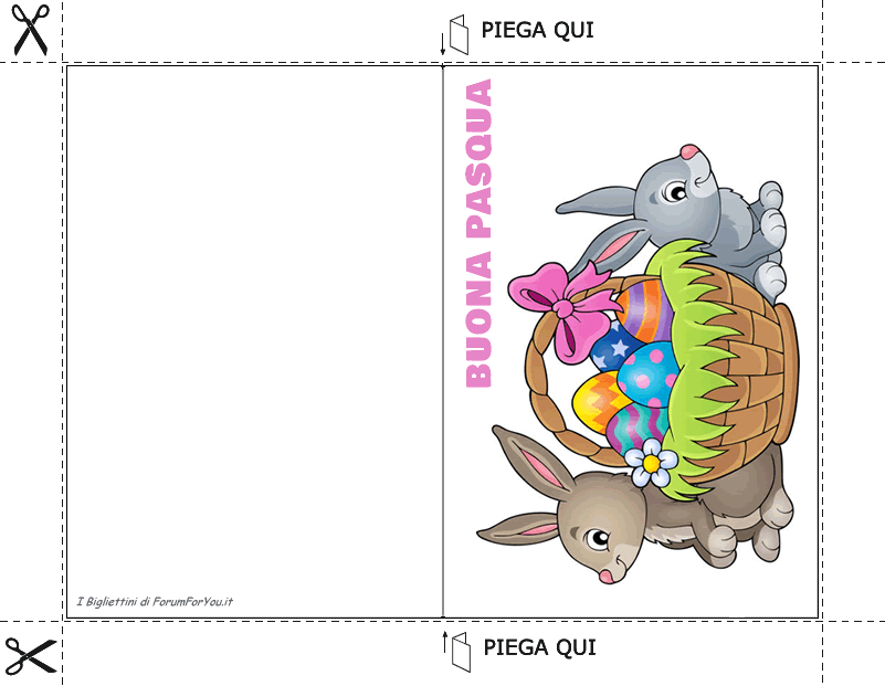 Biglietti Pasquali da scaricare e stampare gratis