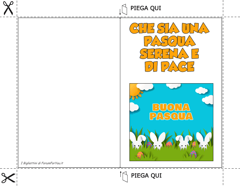 Biglietti Pasquali da scaricare e stampare gratis