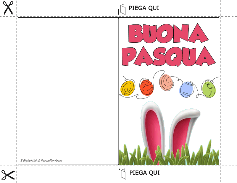 Biglietti Pasquali da scaricare e stampare gratis