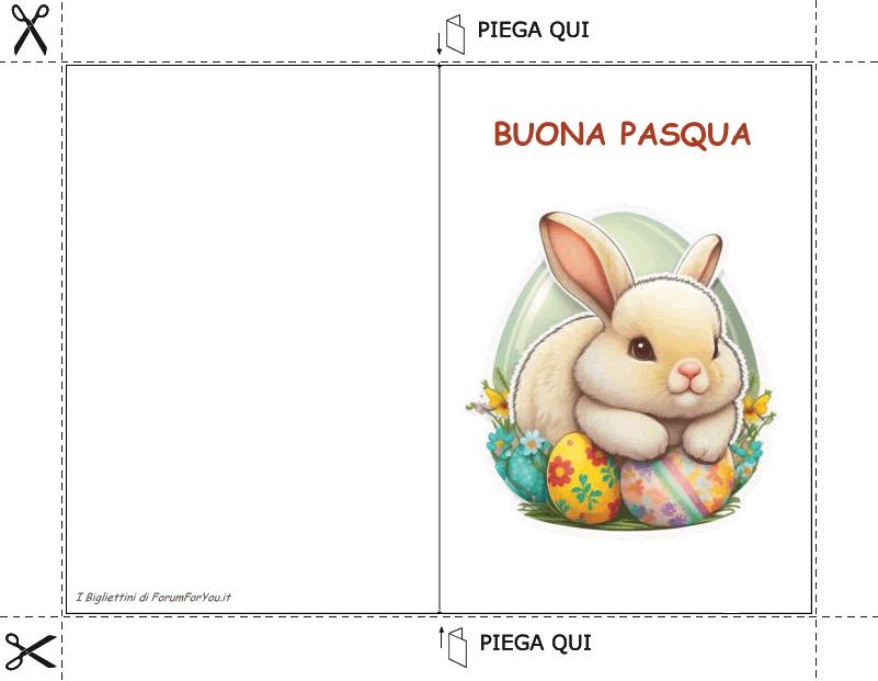 Biglietti Pasquali da scaricare e stampare gratis