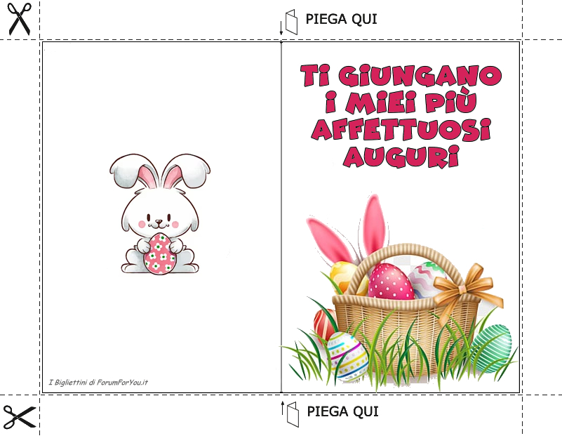 Biglietti Pasquali da scaricare e stampare gratis