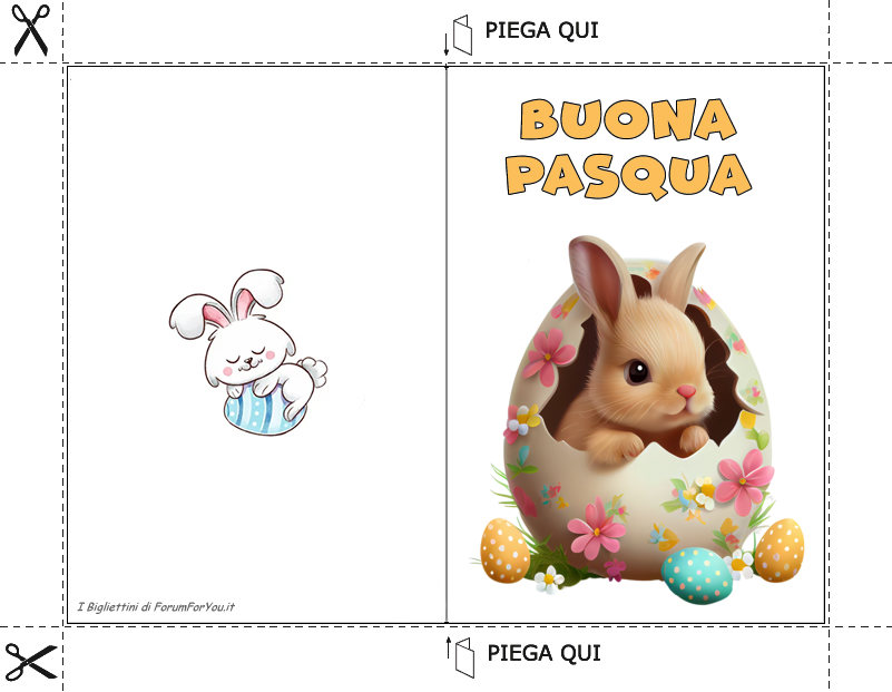 Biglietti Pasquali da scaricare e stampare gratis