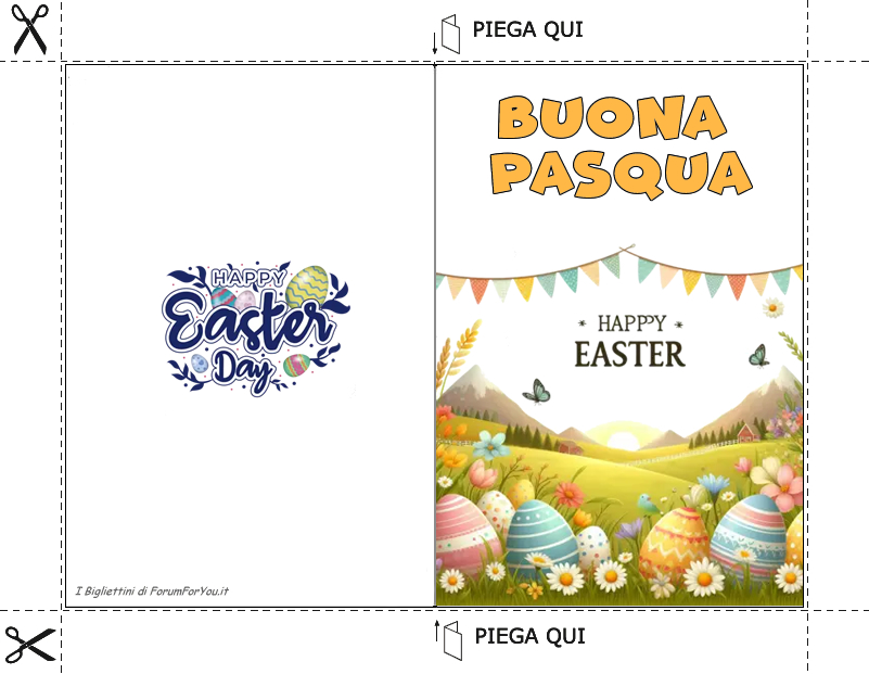 Biglietti Pasquali da scaricare e stampare gratis