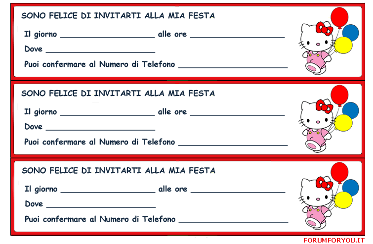 Inviti alla Festa di compleanno 3
