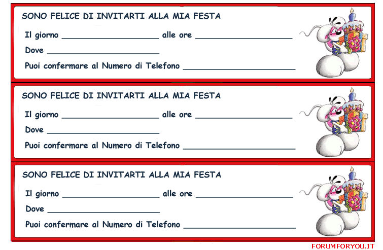 Inviti alla Festa di compleanno 6