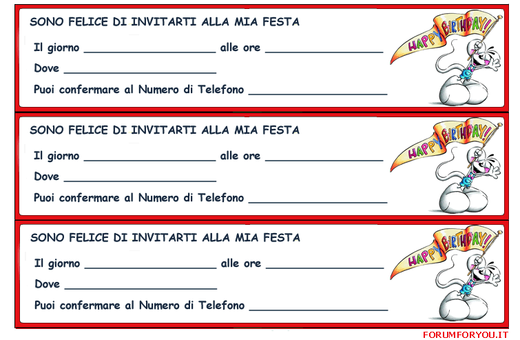 Inviti alla Festa di compleanno 8