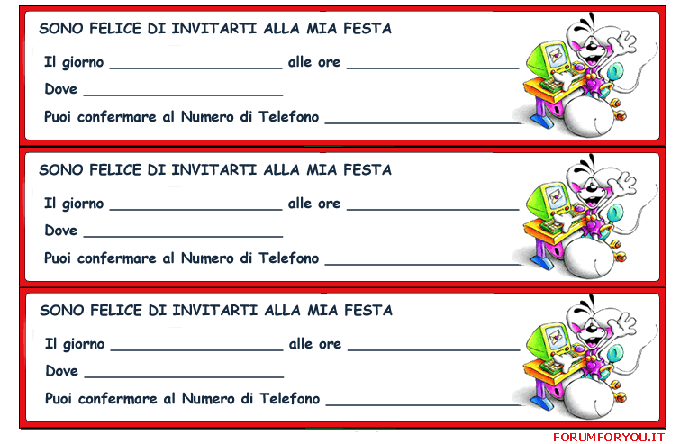 Inviti alla Festa di compleanno 9