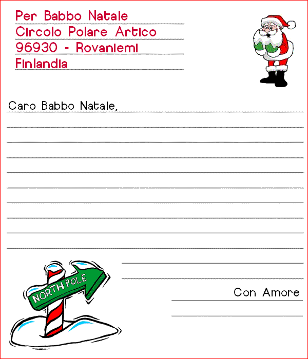 Scarica E Stampa Le Letterine Per Babbo Natale Forumforyouit