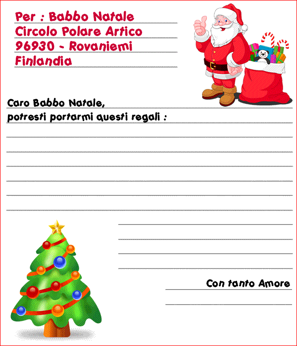 Scarica E Stampa Le Letterine Per Babbo Natale Forumforyouit