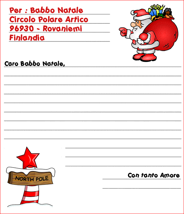 Scarica E Stampa Le Letterine Per Babbo Natale Forumforyouit