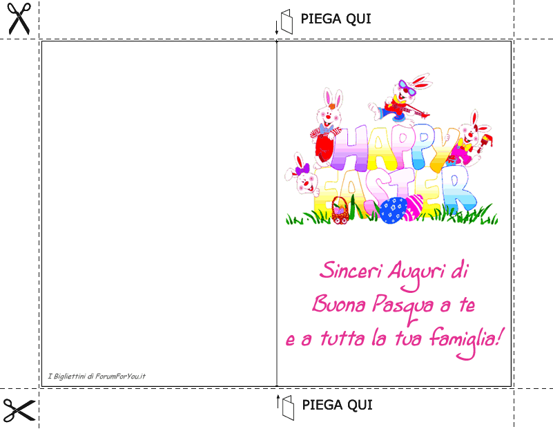 Biglietti Pasquali da scaricare e stampare gratis