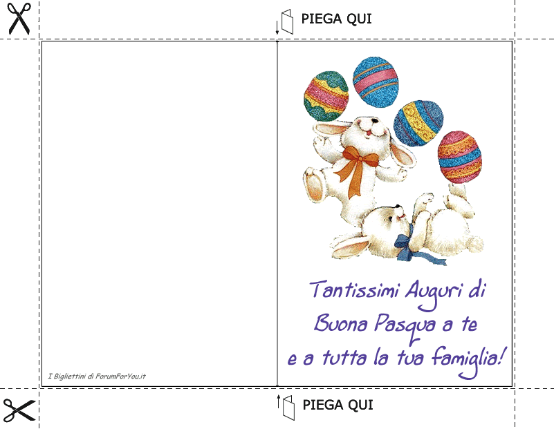 Biglietti Pasquali da scaricare e stampare gratis