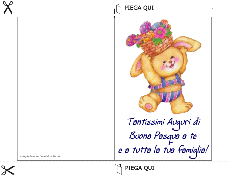 Biglietti Pasquali da scaricare e stampare gratis