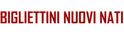 Bigliettini Nuovi Nati