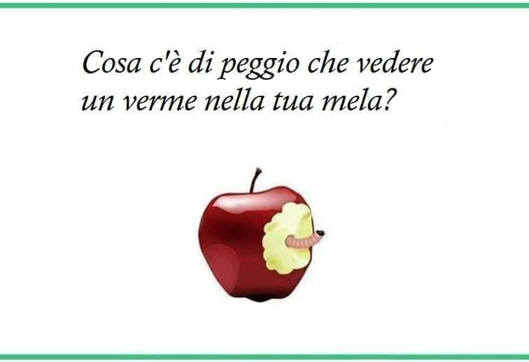 test verme nella mela