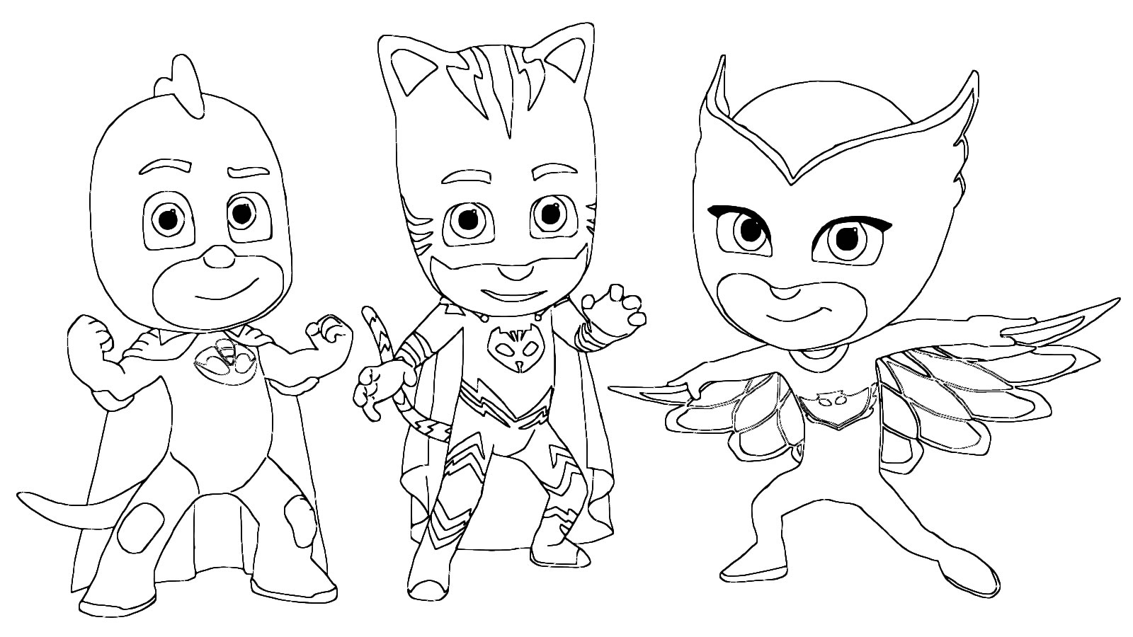 Disegno dei PJ Masks superpigiamini da colorare Updated