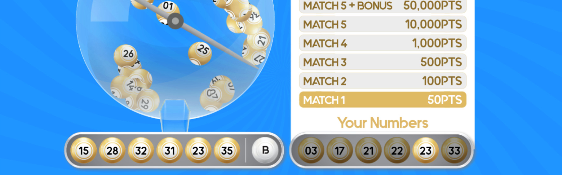 >Lottery Numbers