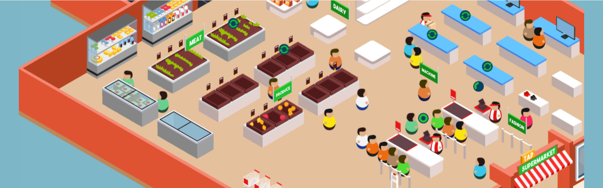 Tap supermarket
