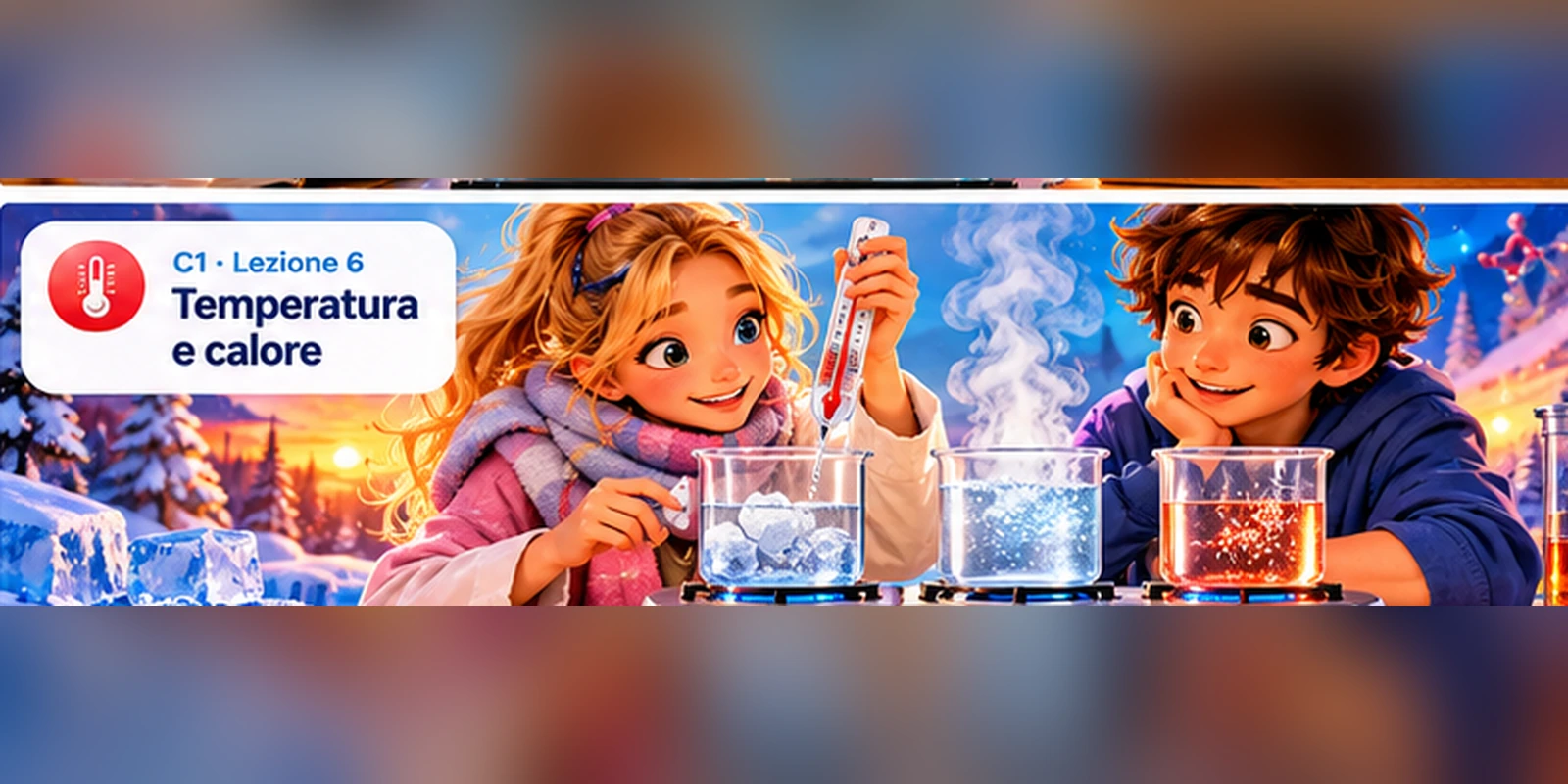 Illustrazione scientifica di Temperatura e calore