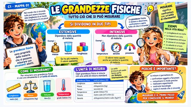 Anteprima della mappa Le grandezze fisiche