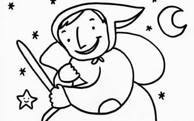 Immagini Befana da colorare