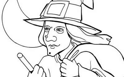 Immagini Befana da colorare