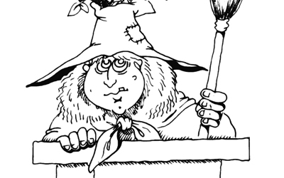 Immagini Befana da colorare
