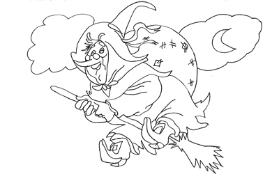 Disegni di Befane da colorare