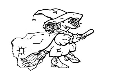 Disegni di Befane da colorare