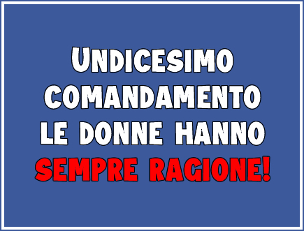 undicesimo comandamento