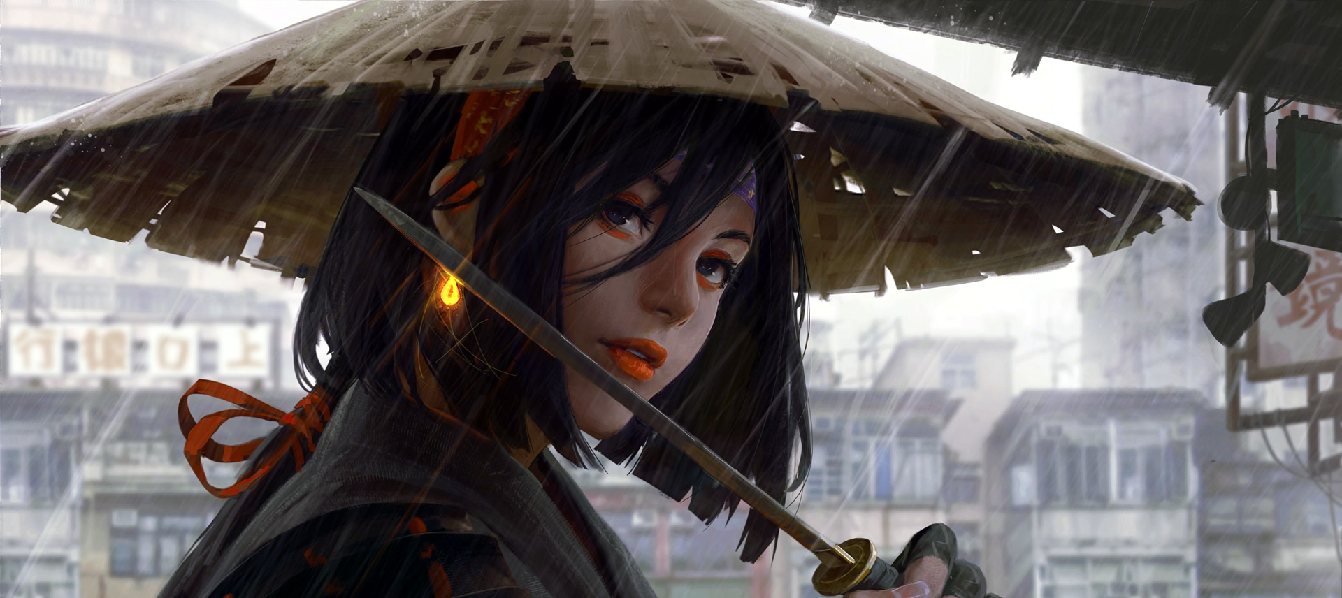 Wallpaper Manga Combat Girl
