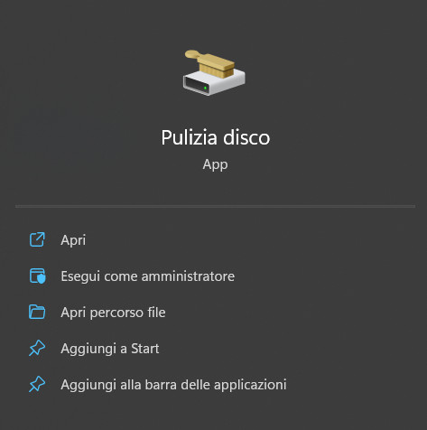 pulizia disco