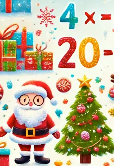 Gioco Memory tabelline Natale